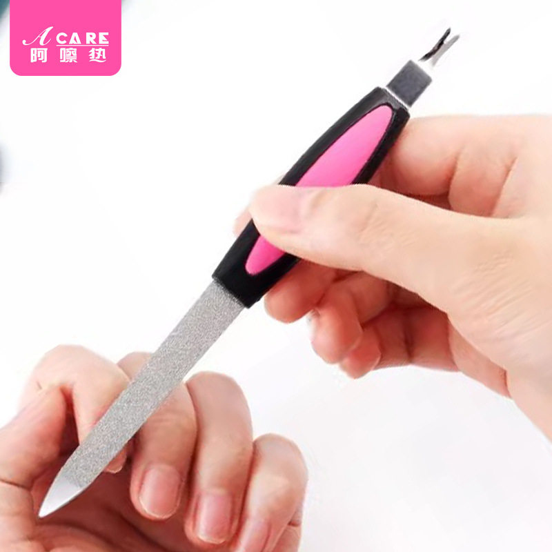 指甲锉/不锈钢B1zq801-易上手美甲工具修护理甲面双面带盖锉