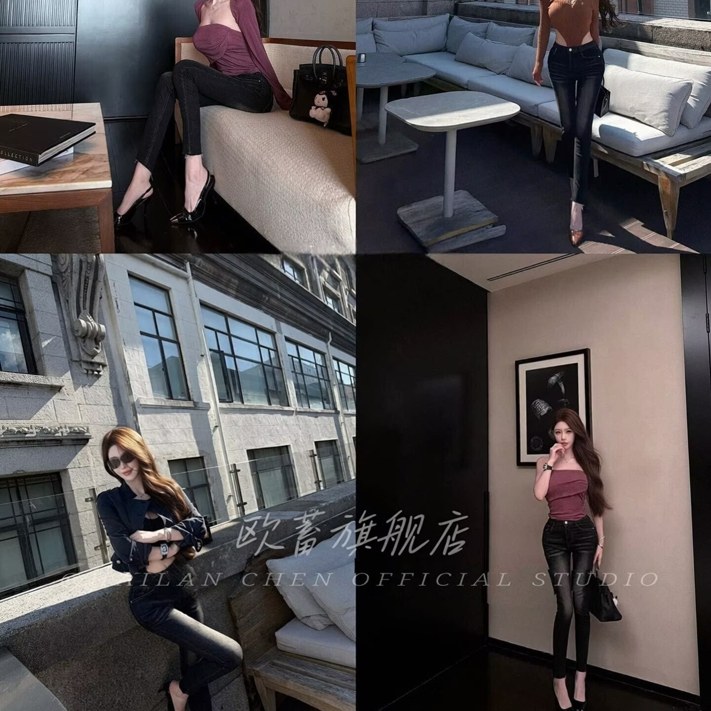 【细腿神裤】韩版高腰小脚牛仔裤女紧身提臀磨白显瘦丰胯九分裤子图片