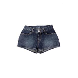 辣妹紧身弹力热裤 沙漏腰低腰带跨垫牛仔短裤 女V型瘦腰性感美式