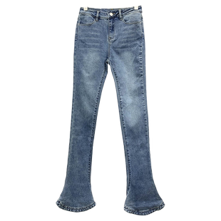 长腿神裤马蹄裤微喇叭弹力修身铅笔拖地长裤女秋冬新款显高显腿长