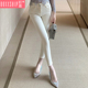 小脚铅笔裤 白色牛仔裤 修身 高腰显瘦紧身弹力九分裤 女2025韩版 新款