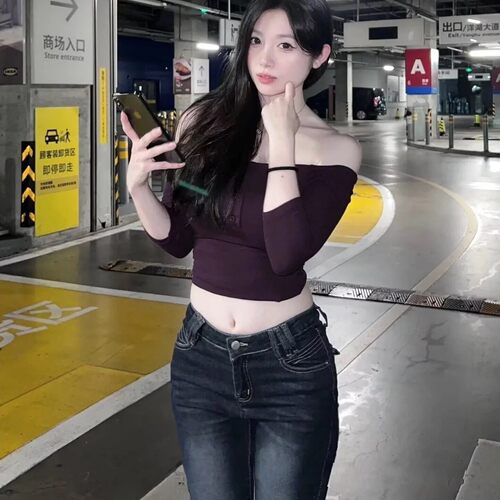 【V腰神裤】港味辣妹风丰胯微喇高腰牛仔裤女夏季修身显瘦牛仔裤