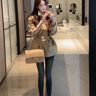 巨显腿细定染韩国水洗色牛仔裤 型Zui牛 显瘦小脚裤 穿过版