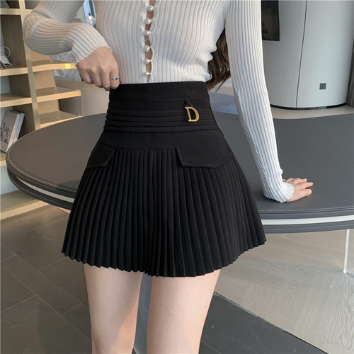 Real Shooting ~ Real Price Small A-line Short Skirt Women's Skirts High Waist Slim Pleated Short Skirts