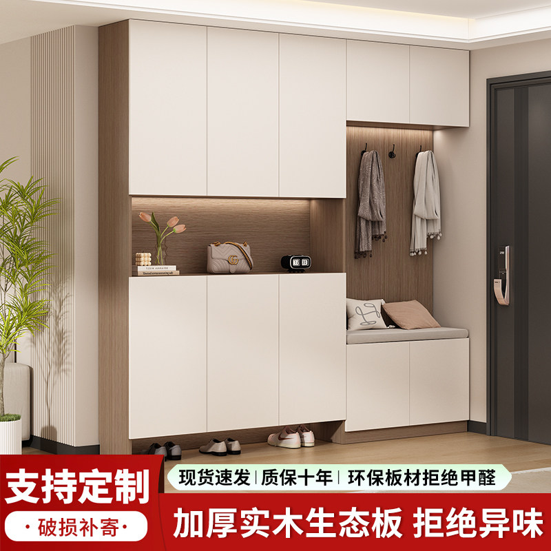 高端入户家庭鞋柜玄关柜一体二合一门口客厅36cm深收纳柜2026新款