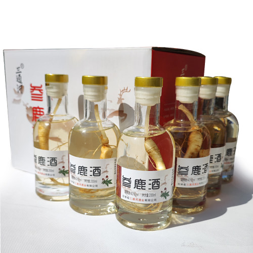 三通河参鹿酒42度鹿鞭鹿筋200ml