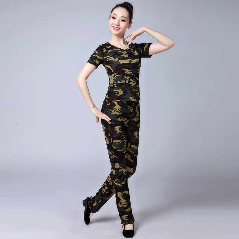 新款舞服女夏季2019水兵套装短袖舞蹈演出服广场舞衣服迷彩短裙子|ruв категории Женская одежда, костюм/национальная одежда/театр костюм, национальная одежда/этап погрузки - от Buy2taobao.com для оказания профессиональной услуги покупки агента Taobao