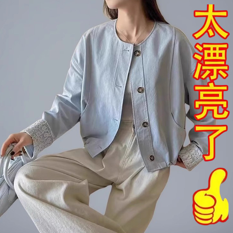 2026新款女装欧洲站女款棒球服蕾丝拼接短外套女春季设计感上衣潮