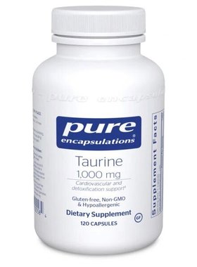 pure倍宜牛磺酸1000mg游离氨基酸120粒Taurine心脏心血管健康直邮