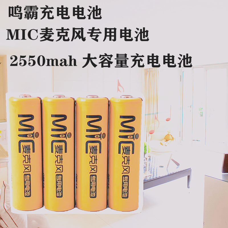 鸣霸 MIC 5号 充电电池 2550mah KTV话筒数码相机麦克风充电电池 3C数码配件 通用电池充电套装 原图主图