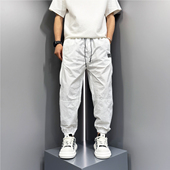 男士 宽松纯色束脚裤 夏季 时尚 潮流冲锋裤 休闲裤 新款 百搭户外薄款 潮