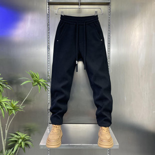 卫裤 时尚 百搭防风束脚裤 秋冬新款 哈伦裤 运动休闲裤 拼接爆款 潮 男士