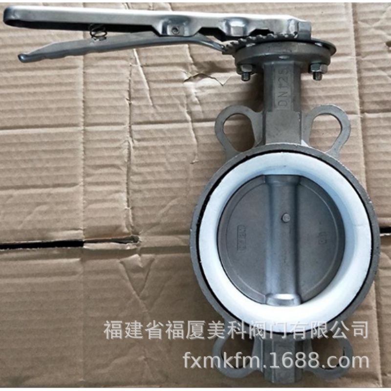 美科304不锈钢手动蝶阀 316L不锈钢对夹式蝶阀D71X-16P DN100 150