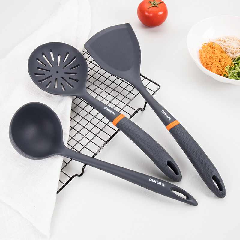 老爹 不粘专用铲铲子煎厨铲 耐ktt-gc-b高温硅胶炒菜铲锅子勺炒勺