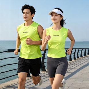 夏季圆领跑步速干背心女款2026百叶窗透气马拉松竞速宽松无袖T恤