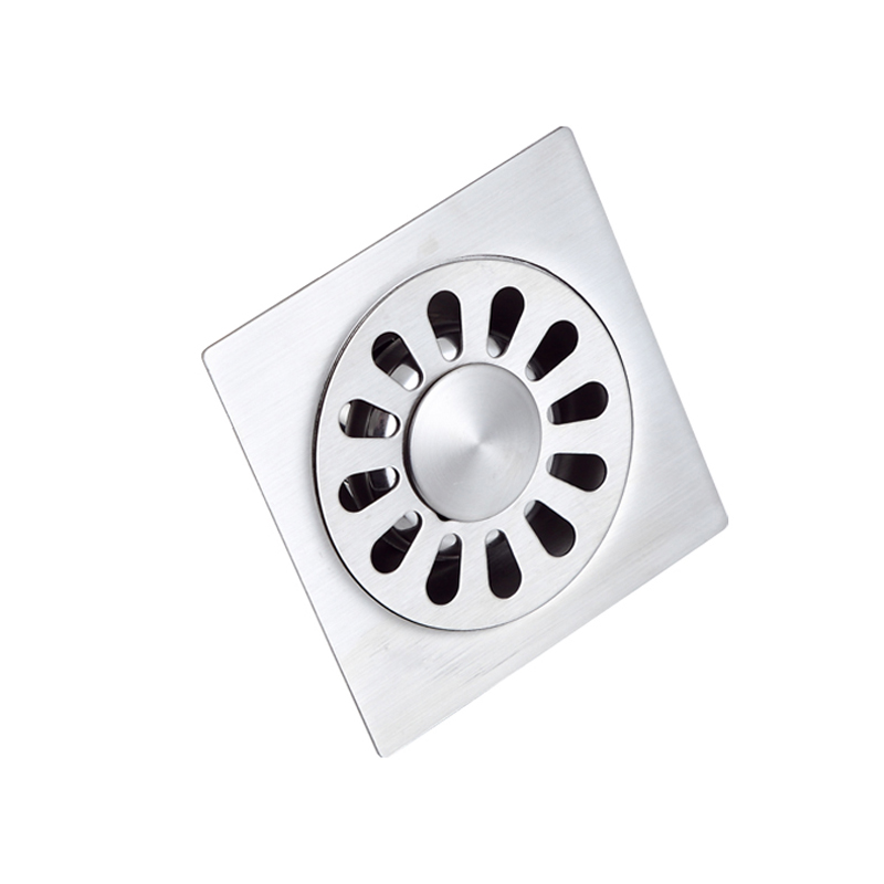 thumbnail for Thin large displacement thickened stainless steel toilet shower room toilet anti-odor and anti-blocking floor drain balcony floor drain