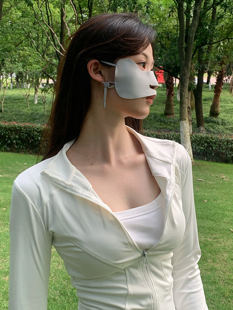 SUNSCREEN MASK WOMENS ANTI-ULTRAVIOLET PROTECTION EYE PROTECTION THIN ICE SILK TRACELESS BUTTERFLY MASK EAR HANGING BREATHABLE RUNNING