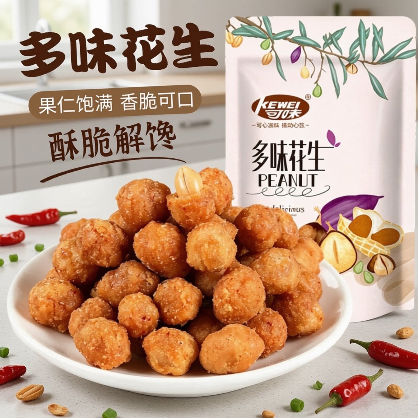 酥脆解馋多味花生200g