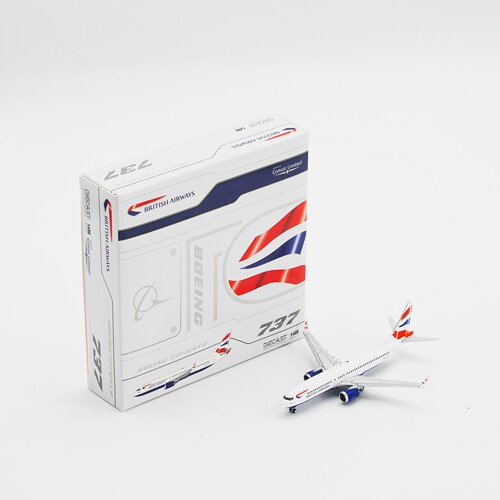 JC Wings英国航空波音737MAX8飞机模型1:400合金收藏摆件XX40209