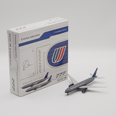 JC Wings美国联合航空波音777-200飞机模型1:400合金收藏XX40206
