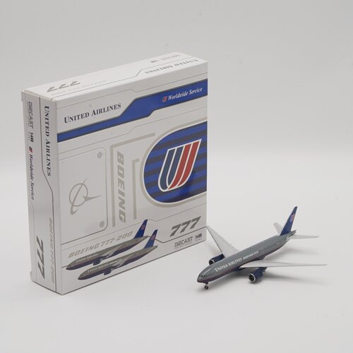 JC Wings美国联合航空波音777-200飞机模型1:400合金收藏XX40206
