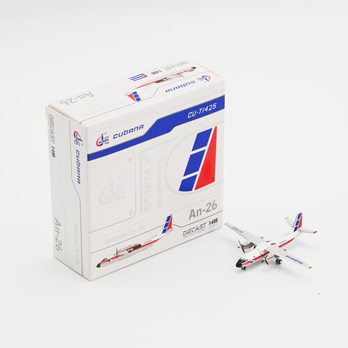 JC Wings古巴航空An-26飞机模型1:400合金收藏摆件LH4345安东诺夫