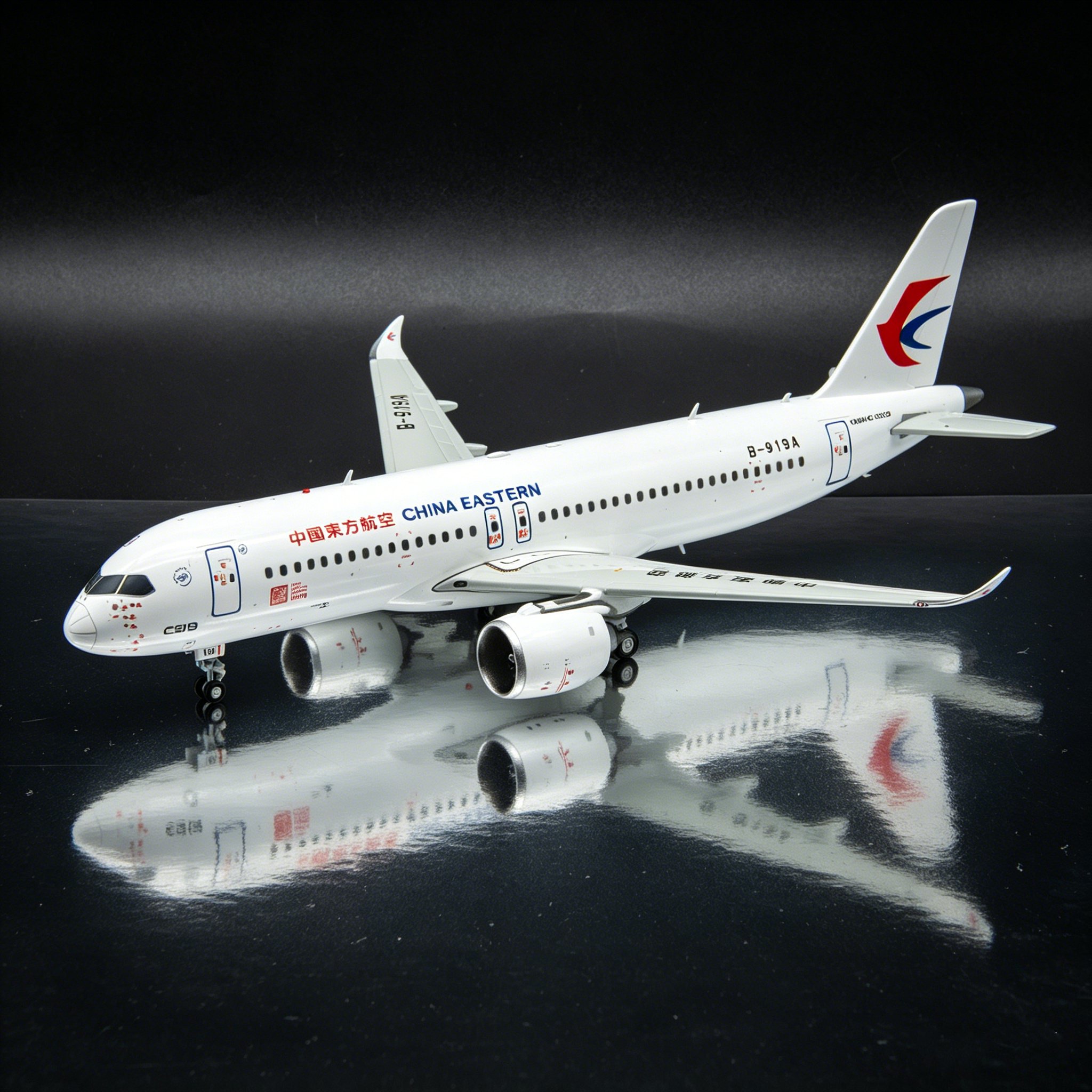 JCwings白盒中国东方航空商飞C919飞机模型全球首架彩绘1:200收藏