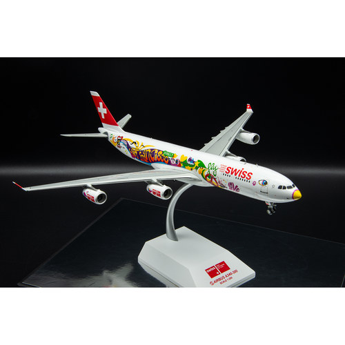 JCwings瑞士航空空客A340-300飞机模型旧金山彩绘涂装航空文创
