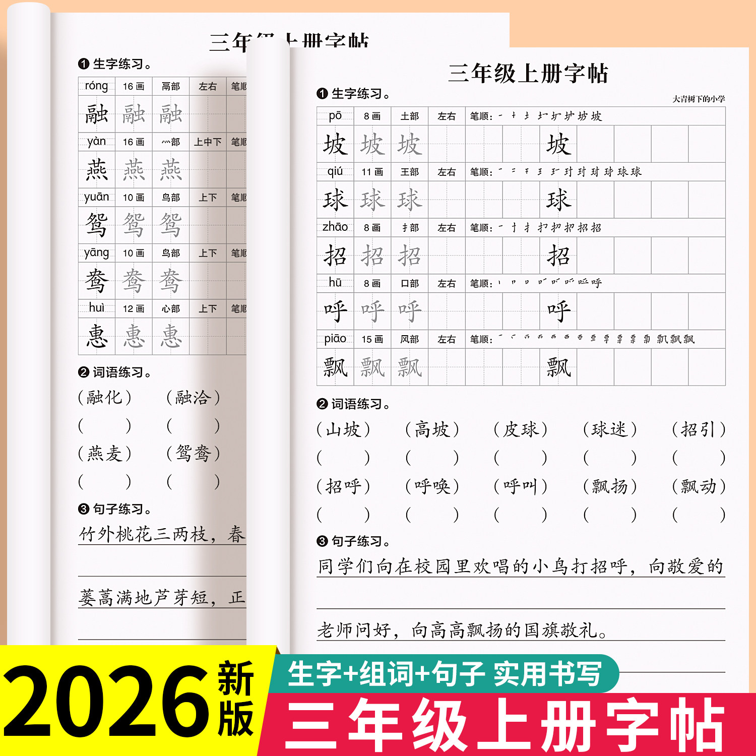 2026新版三年级上册字帖语文同步图片