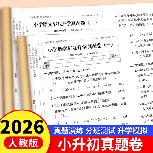 2026年小升初真题卷人教版