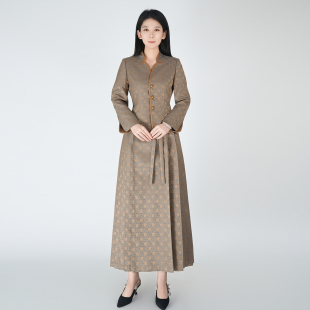 女春秋 国风两件套装 浒城古娘新款 羊毛气质高端V领职业西服新中式