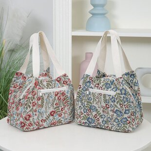 新款手提包便当饭盒袋手拎保温精致女包防水妈妈中年上班小布包