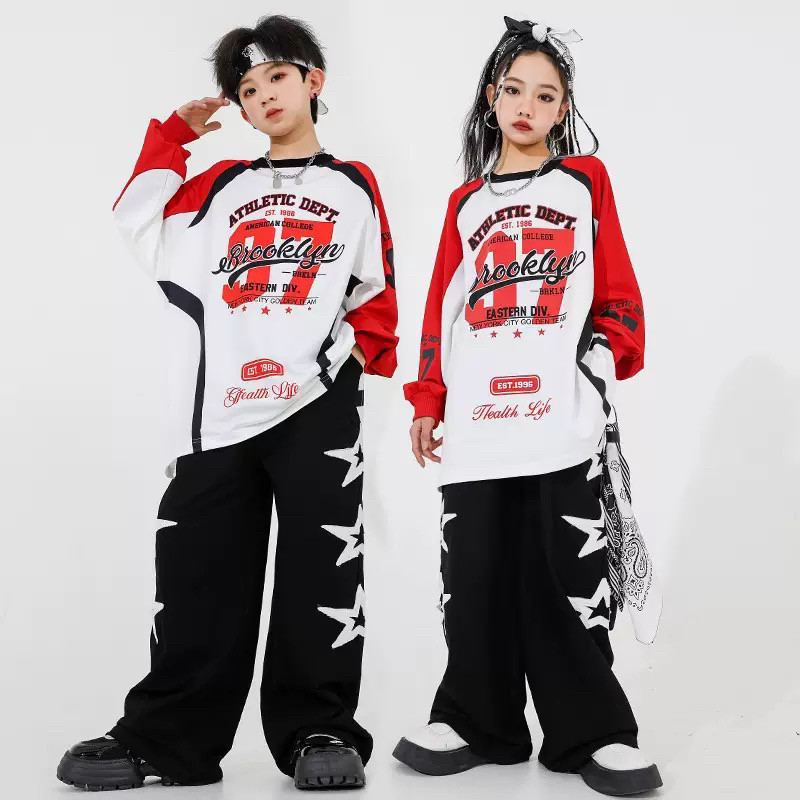 嘻哈童装潮牌街舞儿童潮服男童卫衣休闲裤套装女童演出服春秋