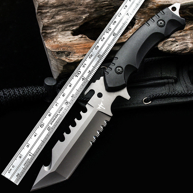 军刀刀具 防身 冷兵器氚气刀 随身狼瑔刀具格斗战术刀户外生存