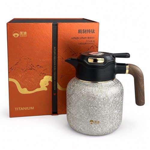 匡迪纯钛冰花漆泡茶保温壶