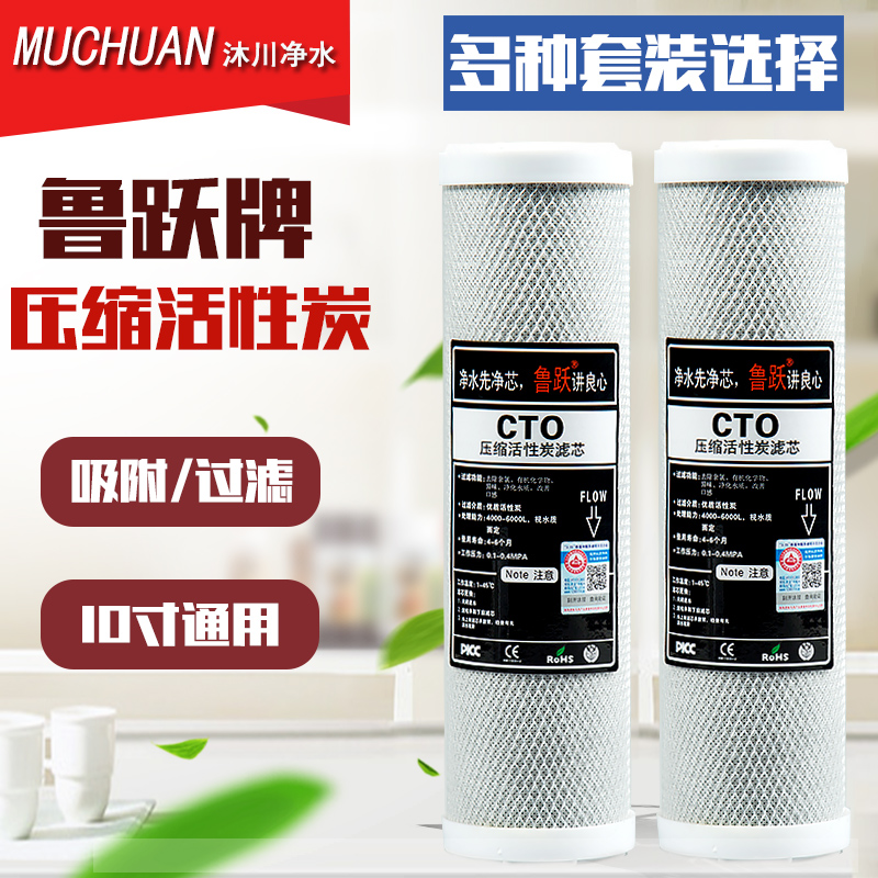 鲁跃净水器10寸烧结cto吸附余氯