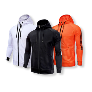 体育生运动训练服长袖连帽外套套装拉链田径服比赛风衣出场服定制