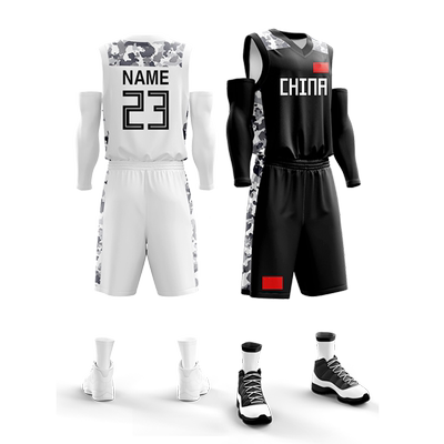 全身定制新款大学生篮球衣球衣