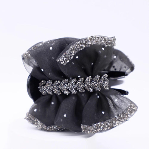 麦穗蝴蝶结丸子头抓夹女后脑勺盘发马尾夹气质发卡感发夹头饰