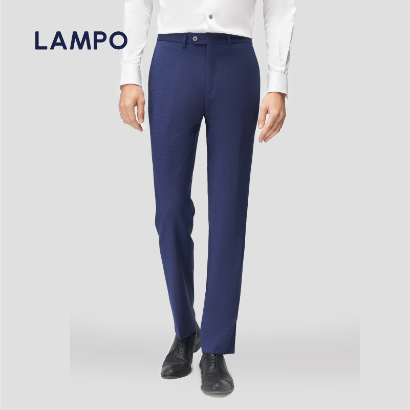 LAMPO商务修身长裤进口面料西裤