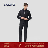 西服上衣戗驳领商务正装 西服 蓝豹男士 套装 丝羊毛 LAMPO