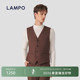 西服马甲轻绒羊毛商务正装 蓝豹男士 LAMPO 舒适马夹 羊毛