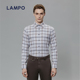 衬衫 长绒棉商务重绒休闲衬衫 蓝豹男士 长袖 长绒棉 LAMPO