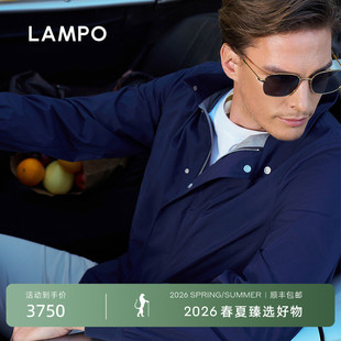 进口功能性面料防风立领商务休闲外套 哈灵顿夹克G9 lampo 蓝豹