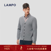 秋冬热卖 开衫 LAMPO 蓝豹深V领秋季 男士 外穿毛衣长袖 针织衫