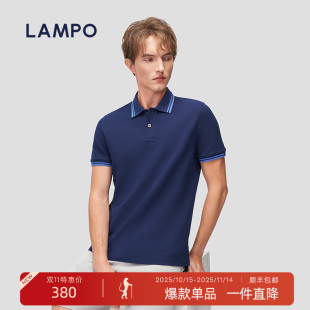 短袖 蓝豹春夏男士 LAMPO T恤海岛棉商务休闲polo衫 丝棉