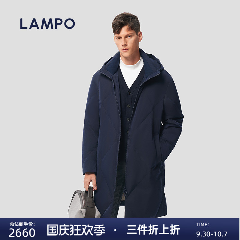 LAMPO/蓝豹商务休闲连帽通勤长款
