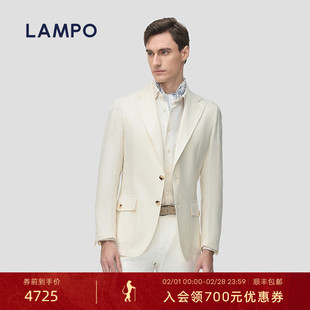 【93工坊】LAMPO/蓝豹男士休闲西服外套进口亚麻混纺舒适亲肤西装