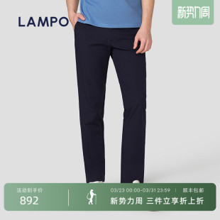 男保暖舒适羊毛时尚 蓝豹牛仔裤 LAMPO 百搭潮流男裤 法兰绒