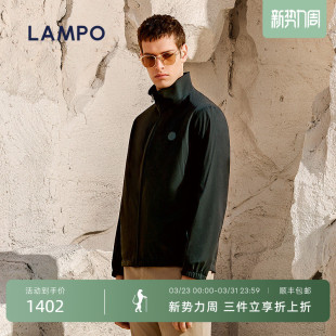 春夏轻便黑色轻户外修身 高弹遮阳 立领夹克休闲外套 蓝豹 lampo
